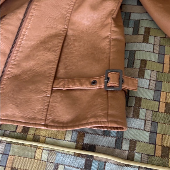 Colleen Lopez Effortlessly Edgy Studded Faux Leather Jacket in Cognac - Picture 10 of 12